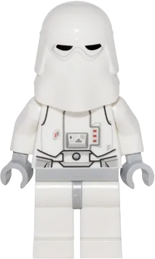 Snowtrooper - Light Bluish Gray Hips, Light Bluish Gray Hands, Backpack attached to Neck Bracket with Plate, Modified w/ Clip Ring minifigure