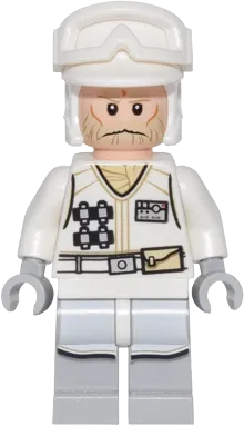 Hoth Rebel Trooper White Uniform - Tan Beard, without Backpack minifigure