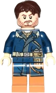 LEGO Star Wars Cassian Andor Dark Blue Coat • Minifig sw0790