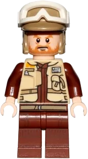 Rebel Trooper - Goggles, Dark Tan Helmet, Brown Beard (Corporal Rostok) minifigure