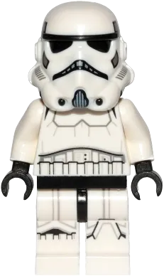 Imperial Stormtrooper - Male, Dual Molded Helmet with Light Bluish Gray Panels on Back, Light Nougat Head, Scowl minifigure