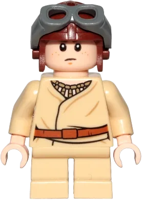 Anakin Skywalker - Short Legs, Reddish Brown Aviator Cap minifigure