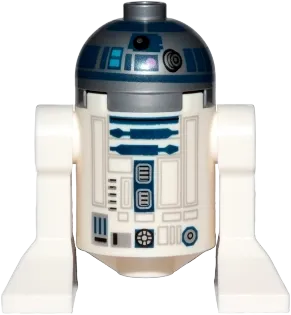 Astromech Droid - R2-D2, Flat Silver Head, Dark Pink Dots and Large Receptor minifigure