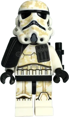 Sandtrooper - Enlisted, Dual Molded Helmet, Black Pauldron, Ammo Pouch, Dirt Stains, Survival Backpack, Frown minifigure