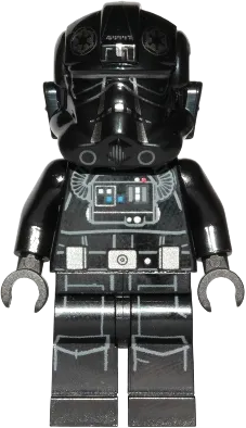 Imperial TIE Fighter Pilot - Light Nougat Head, Frown minifigure