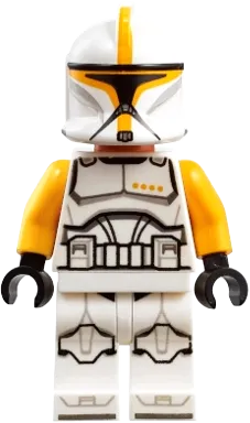Clone Trooper Commander - Phase 1, Bright Light Orange Arms, Nougat Head minifigure