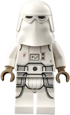 Snowtrooper - Male, Printed Legs, Dark Tan Hands, Reddish Brown Head, Grimace minifigure