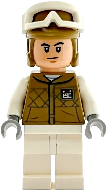 Hoth Rebel Trooper Dark Tan Uniform and Helmet - White Legs minifigure