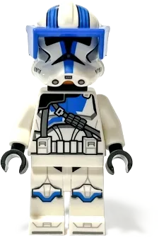 Clone Heavy Trooper - 501st Legion (Phase 2), White Arms, Blue Visor, Backpack, Nougat Head, Helmet with Holes minifigure