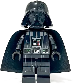 Darth Vader - Printed Arms, Traditional Starched Fabric Cape, White Head with Frown minifigure