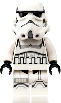 Imperial Stormtrooper - Female, Dual Molded Helmet with Light Bluish Gray Panels on Back, Shoulder Belts, Nougat Head, Frown minifigure