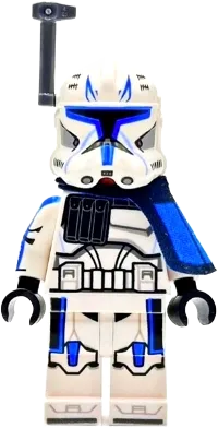 Clone Trooper Captain Rex - 501st Legion (Phase 2), Blue Cloth Pauldron, Rangefinder, Printed White Arms minifigure
