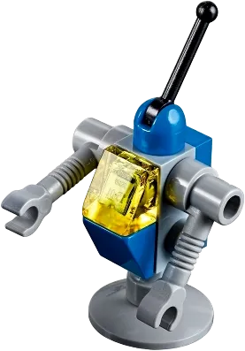 Classic Space Droid - Light Bluish Gray and Blue with Trans-Yellow Eye (Benny's Droid) minifigure