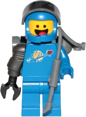 LEGO THE MOVIE 2 Apocalypse Benny Smile Scared with Welding Backpack