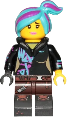 Lucy Wyldstyle - Hood Folded Down, Raised Eyebrows / Furious minifigure