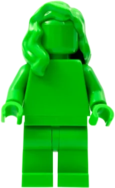 Everyone is Awesome Bright Green - Monochrome minifigure