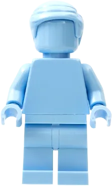 Everyone is Awesome Bright Light Blue - Monochrome minifigure