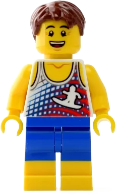 Beach Tourist - Surfer Tank Top and Yellow Boots minifigure