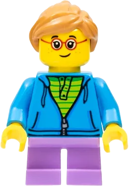 Child Girl - Dark Azure Hoodie and Ponytail minifigure