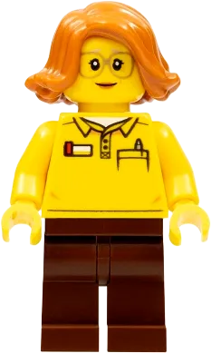 Female - Toy Store Worker (LEGO Logo on Reverse of Torso) minifigure