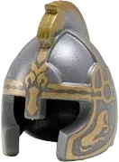 Minifigure, Headgear Helmet Castle with Cheek Protection and Comb with Gold Trim Pattern &#40;Eomer&#41;