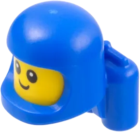 Minifigure, Baby / Toddler Head with Molded Blue Space Helmet and Air Tanks and Printed Standard Grin Pattern