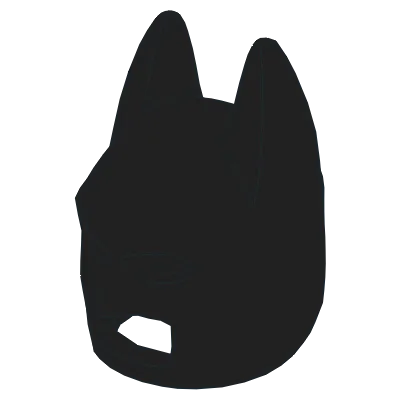 Minifigure, Headgear Mask Batman Cowl &#40;Angular Ears, Pronounced Brow&#41;