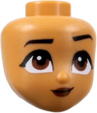 Mini Doll, Head Friends with Black Eyebrows, Left Raised, Reddish Brown Eyes and Lips, and Smirk Pattern &#40;Moana&#41;