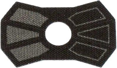 Minifigure Armor Pauldron Cloth with Single Hole with Dark Bluish Gray Panels Pattern