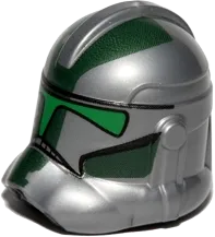Minifigure, Headgear Helmet SW Clone Trooper &#40;Phase 2&#41; with Dark Green Pattern &#40;Commander Gree&#41;