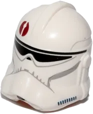 Minifigure, Headgear Helmet SW Clone Trooper &#40;Phase 2&#41; with Dark Red Emblem Pattern