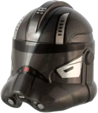 Minifigure, Headgear Helmet SW Clone Trooper &#40;Phase 2&#41; with Silver Plates Pattern &#40;Echo&#41;