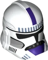 Minifigure, Headgear Helmet SW Clone Trooper &#40;Phase 2&#41; with Dark Purple 187th Legion Pattern
