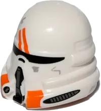 Minifigure, Headgear Helmet SW Airborne Clone Trooper with Orange Markings Pattern