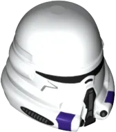 Minifigure, Headgear Helmet SW 187th Legion Clone Commander with Dark Purple Markings Pattern