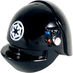 Minifigure, Headgear Helmet SW Imperial Gunner with White SW Imperial Logo Pattern