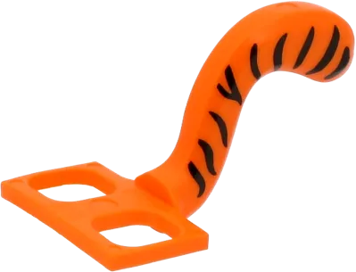 Minifigure Costume Tail Cat with Black Tiger Stripes Pattern