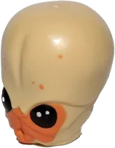 Minifigure, Head, Modified SW Bith with Black Eyes and Nougat Mouth Pattern