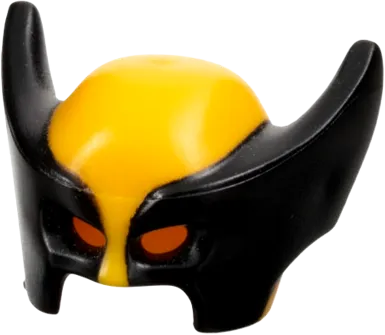 Minifigure, Headgear Mask Wolverine with Black Pointed Sides Pattern