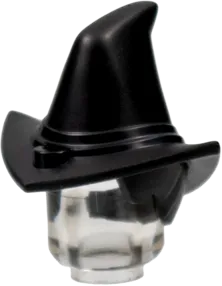 Minifigure, Hair Combo, Hair and Witch Hat, Hole for Pin in Front
