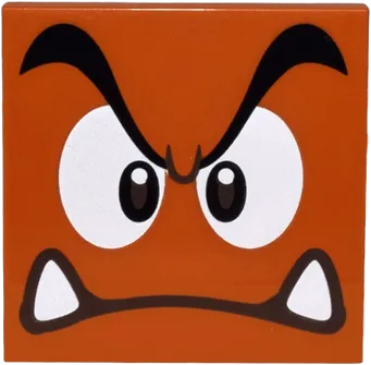Tile 4 x 4 with Goomba Face Angry Pattern