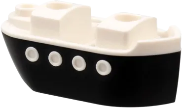 Minifigure Costume Ferry Boat / Ship with Molded White Top Pattern