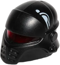 Minifigure, Headgear Helmet SW Inquisitor with Trans-Red Visor with White Side Insignia Pattern