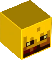 Minifigure, Head, Modified Cube with Pixelated Fire and Black Eyes Pattern &#40;Minecraft Blaze&#41;