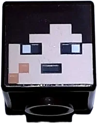 Minifigure, Head, Modified Cube with Pixelated Light Nougat Face and Nougat Cheek Scar Pattern &#40;Minecraft End Warrior&#41;