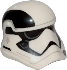 Minifigure, Headgear Helmet SW Stormtrooper Ep. 8 Pointed Mouth with Black Stripe on the Right Side Pattern &#40;Executioner&#41;