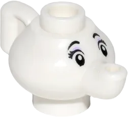 Minifigure, Utensil Teapot with Black Eyes, Eyebrows, and Eyelashes, Lavender Eye Shadow Pattern &#40;Mrs. Potts&#41;