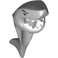 Minifigure, Headgear Mask Shark Head, Tail and Fin with Black Eyes and White Teeth Pattern