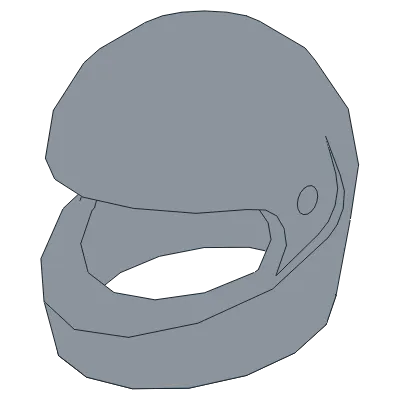 Minifigure, Headgear Helmet Motorcycle &#40;Standard&#41;