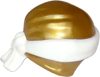 Minifigure, Headgear Ninjago Wrap Type 3 with White Bandana and Knot Pattern